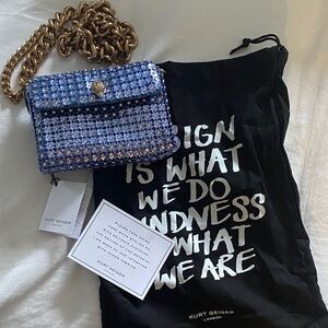 Kurt Geiger Blue Sequin Crossbody Bag